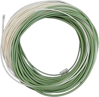 HomeVortex Línea principal de pesca con mosca, línea de pesca de agua salada corta, nailon de 100 pies WF6F WF7F WF8F WF9F WF10F, opciones de color verde crema