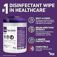 Vista 3 de Super Sani - Toallitas desechables germicidas de tela, extra grande de 5 x 8 pulgadas, dispensador desplegable de 65