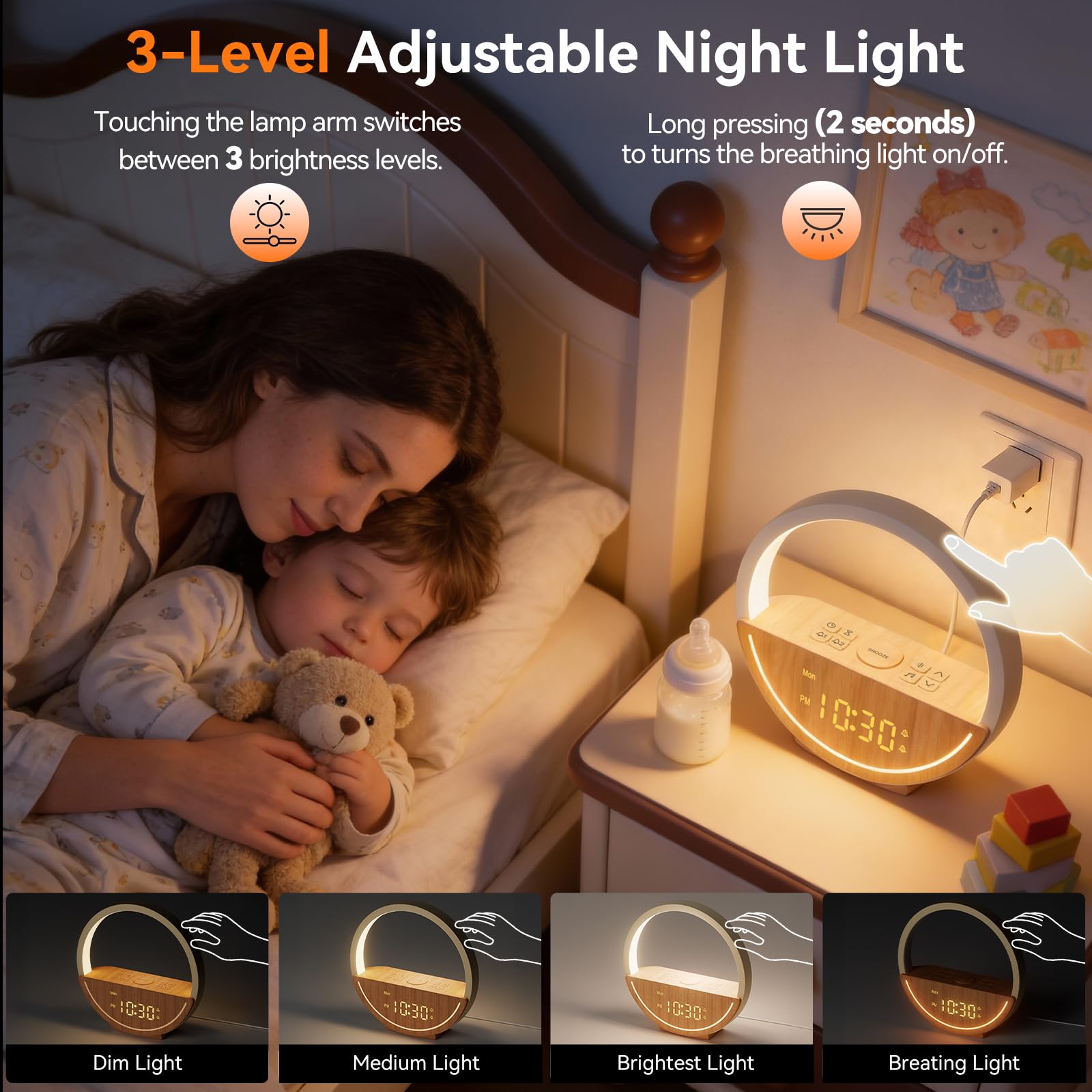 RETEYUNG Sunrise Alarm Clock Bedside Lamp - Touch Control Night