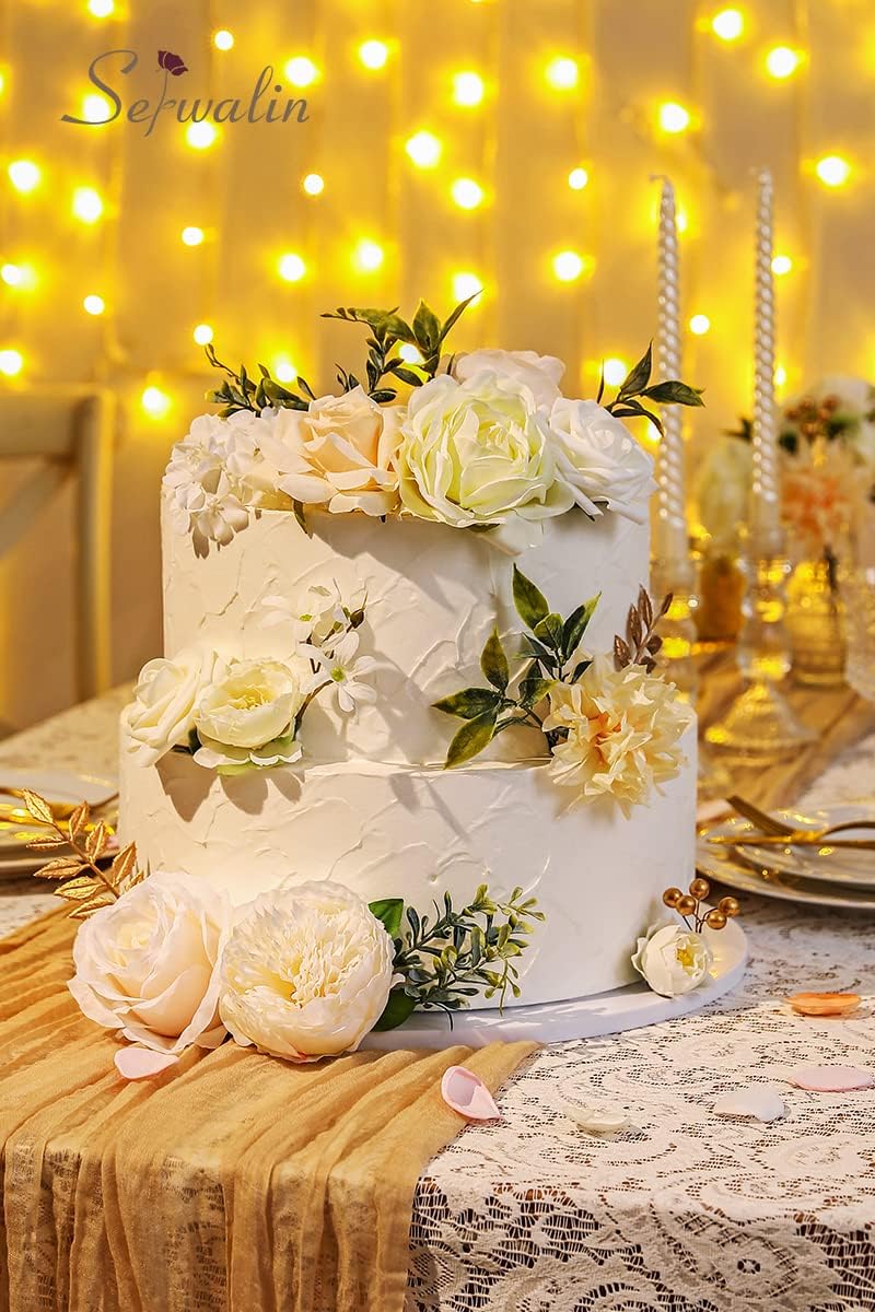 Serwalin Artificial Flowers Baby Shower Home Decorations