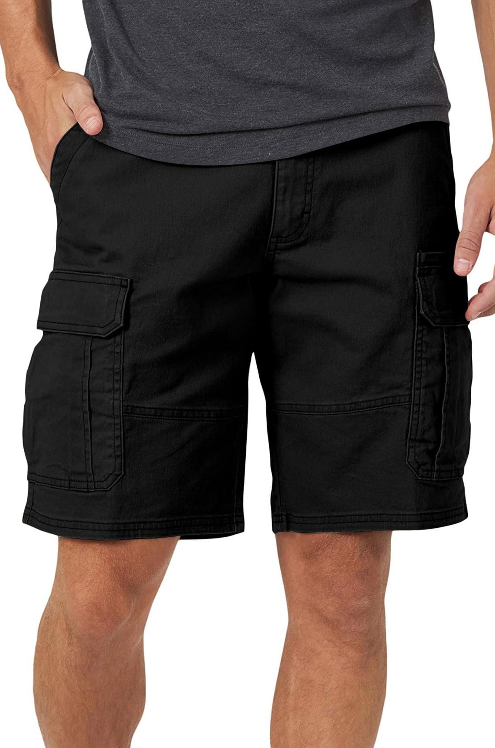 shasmi Men's Cargo Shorts with Elastic Waist – Lightweight Cotton Casual Summer Shorts for Gym, Travel & Outdoor Wear | Multi-Pocket Comfy Fit Dailywear Bottoms (Shorts 264)-picture-53