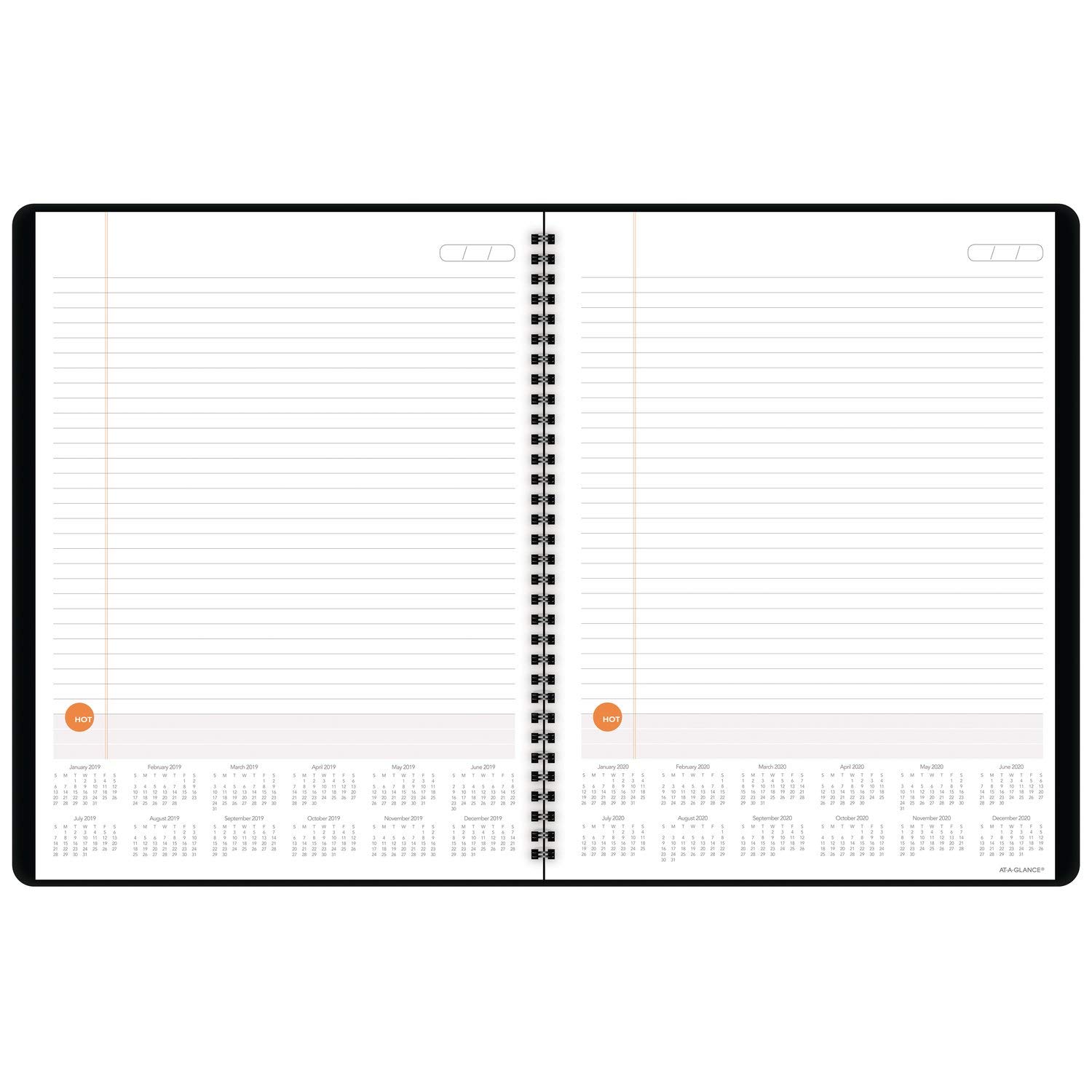 AT-A-GLANCE Notatnik do planowania z kalendarzami referencyjnymi, plan.Write.Remember., 22 x 28 cm, czarny (70-6209-05)