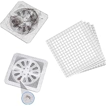 Disposable shower drain hair catcher mesh stickers 4" X 4" shower drain cover Catcher Stickers Bathroom, Bathtub, Kitchen, Sink, for Human and pet Hair 30, White-Square
