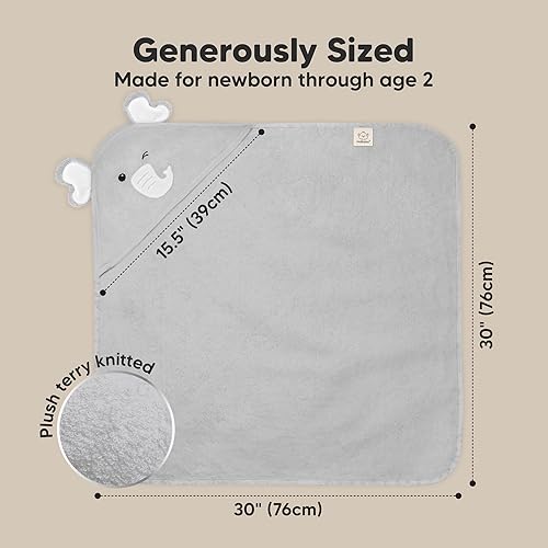 Miniatura 4 de KeaBabies Toalla con capucha para bebé, viscosa derivada de bambú, toalla de baño para niños, toallas para bebés, toalla grande con capucha, toallas