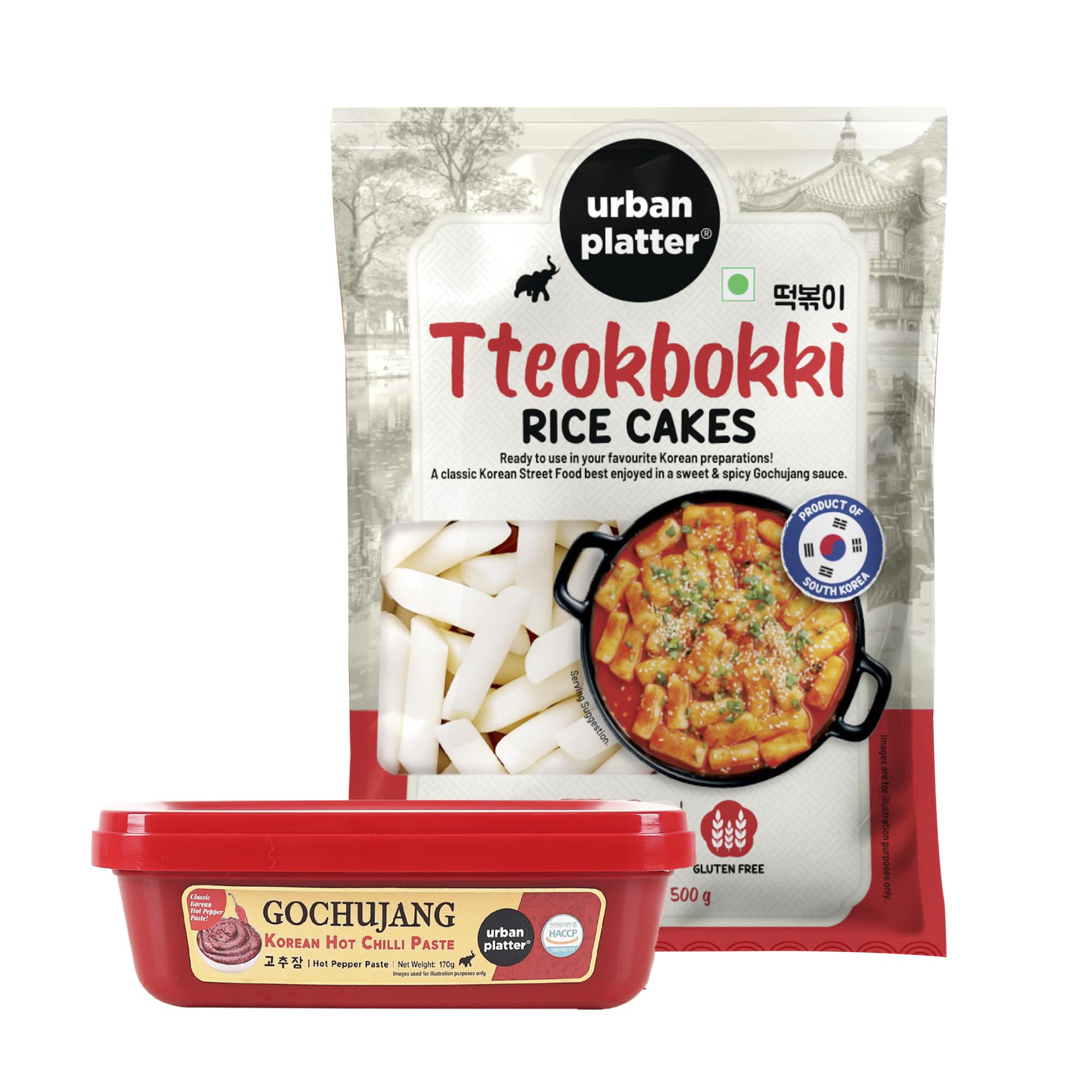 urban platter Classic Korean Gochujang, 170G + Korean Tteokbokki Rice Cakes, 500 G Combo Pack,0.7 Kg (B0CQPBVM4P) Amazon Price History, Amazon Price Tracker