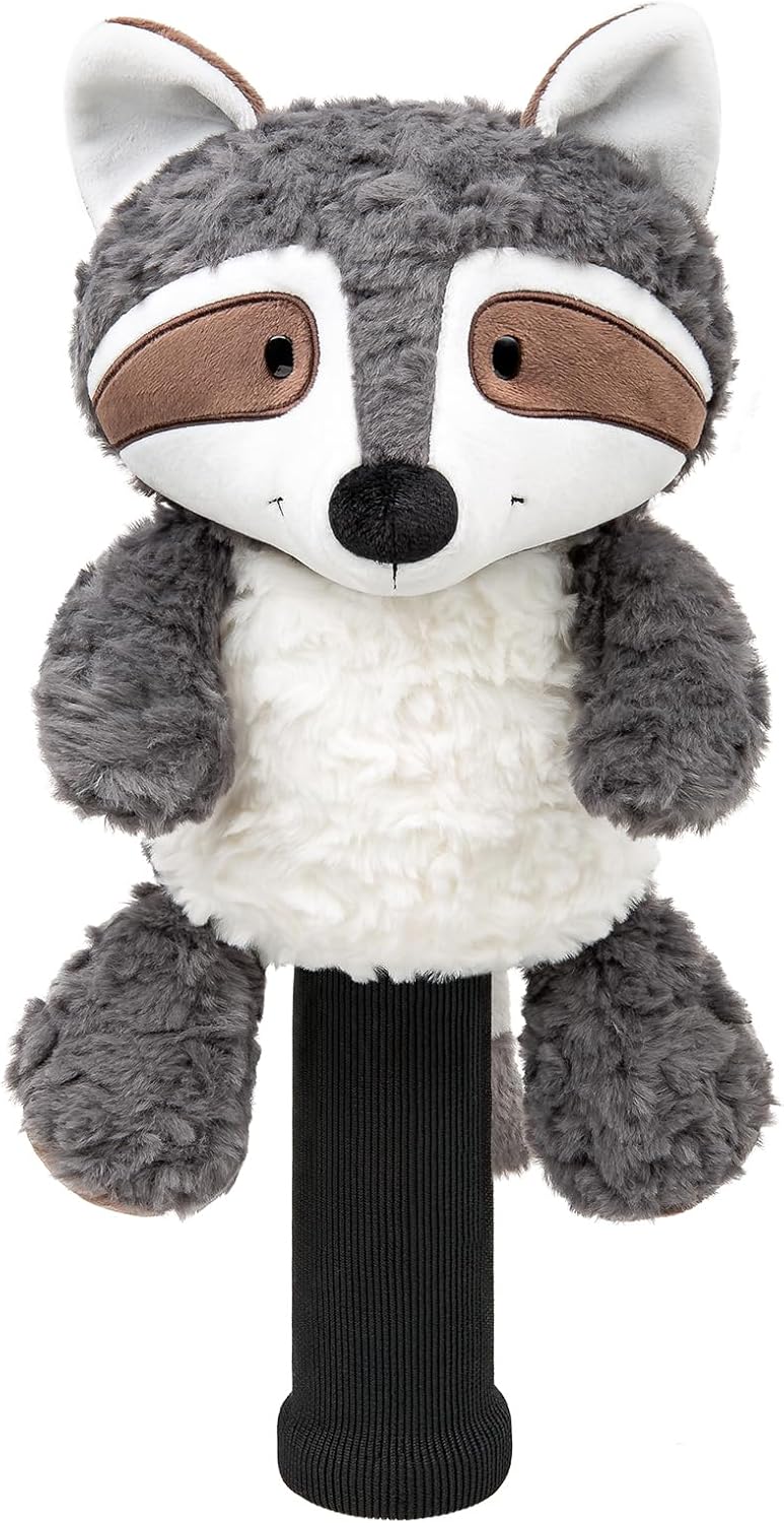 Funny Animals Golf Headcover,Small Size Fits Hybird and Irons, Large Size Fits Standard 460cc Driver Head， Animals Plush Golf Club Head Covers