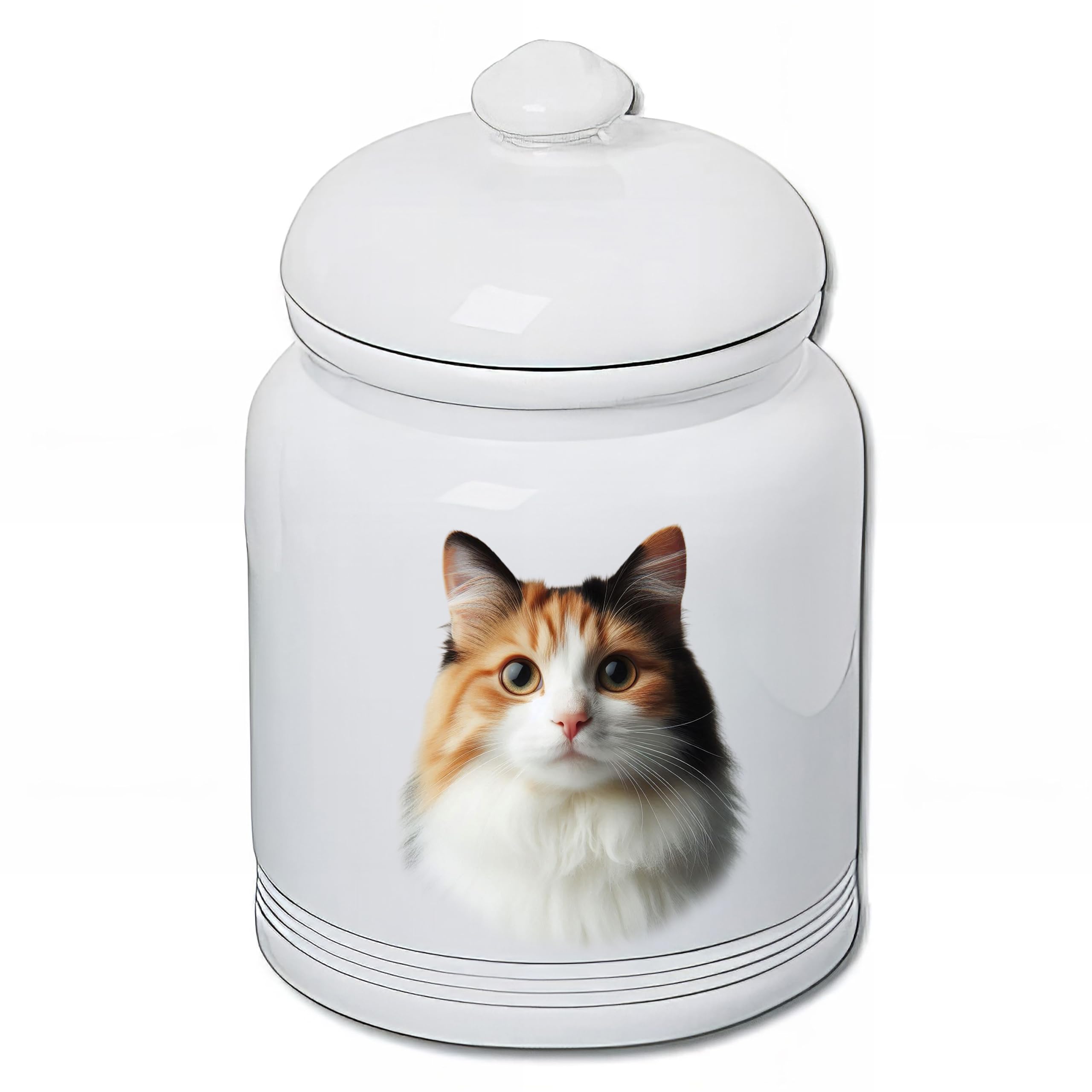 Best of Breed Calico Cat Dog and Cat Ceramic Treat Jar 9