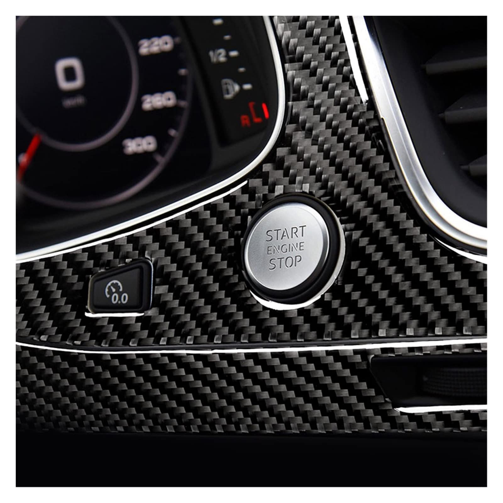 Wyrafinowane wnętrze samochodu prawy Panel deski rozdzielczej ochronne naklejki wykończeniowe nadające się do Audi Q7 SQ7 4M 2016-2019 Auto akcesoria do przycinania straż zestawy naklejek
