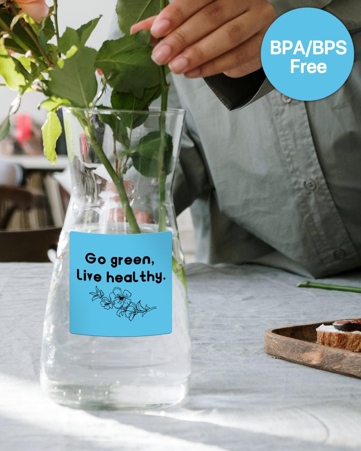 Square Thermal Label Stickers, 3" x 3" (76.2mm x 76.2mm) Self-Adhesive Thermal Labels Square Direct Thermal Stickers Compatible with Thermal Label Printers, 500 Labels/Roll Blue - Image 7