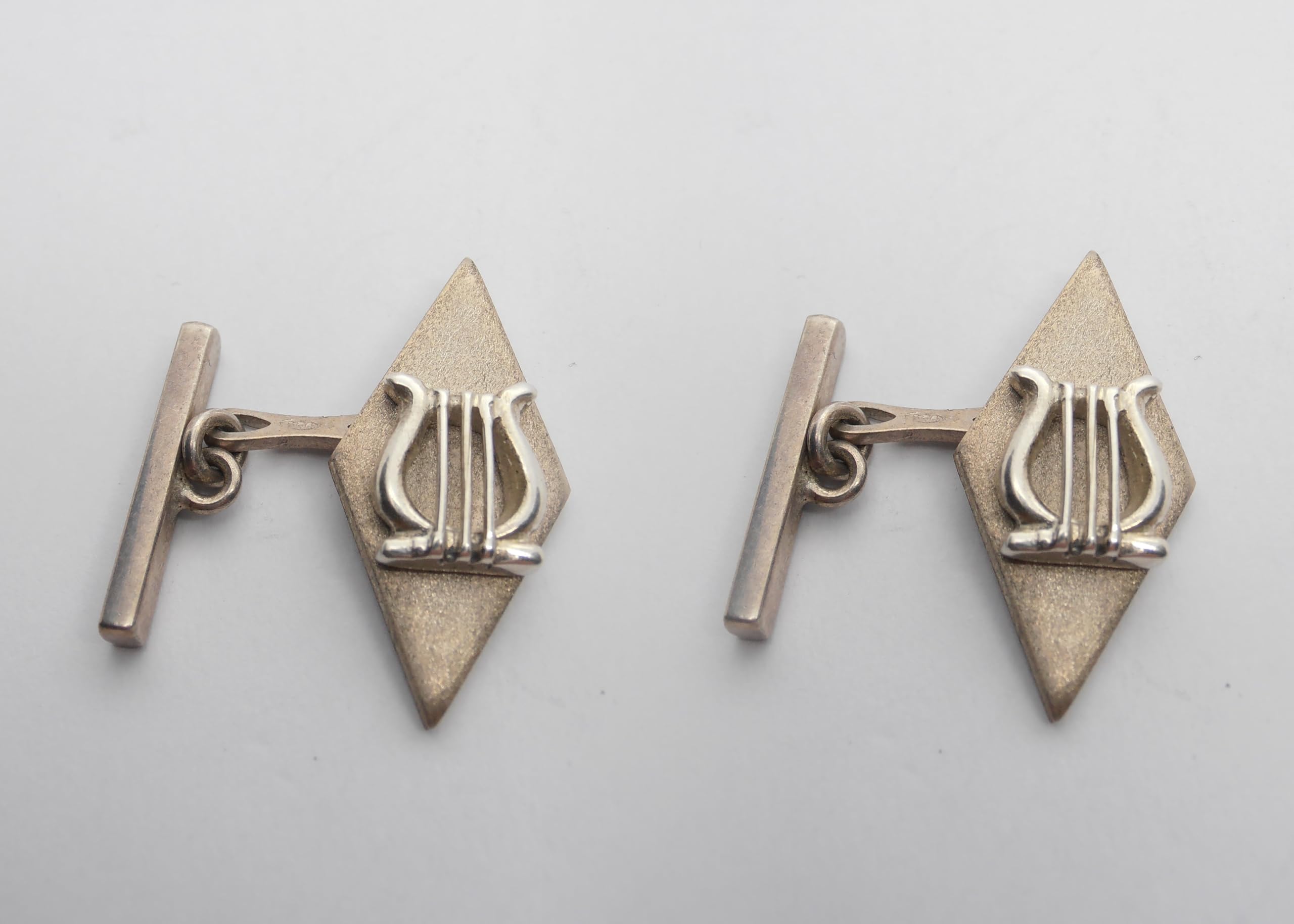 Cetra : Gemelli in Argento 925 - Lira - Musicista - Musica - Strumento Musicale