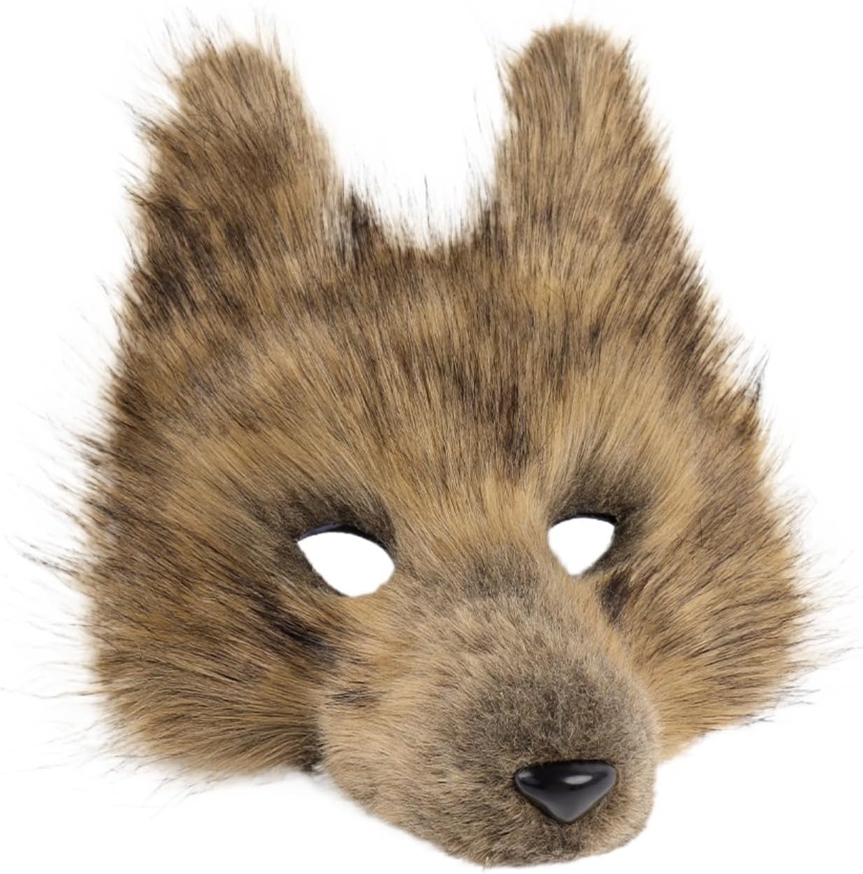 Halloween simulation Wolf tooth mask 3D set cosplay Lone Wolf plush beast tail party ball props (Black and white mask)