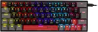 Teclado Mecânico Gamer New Hero Titan Mini 60%, RGB, Switch Blue, ABNT2, USB, Preto e Cinza