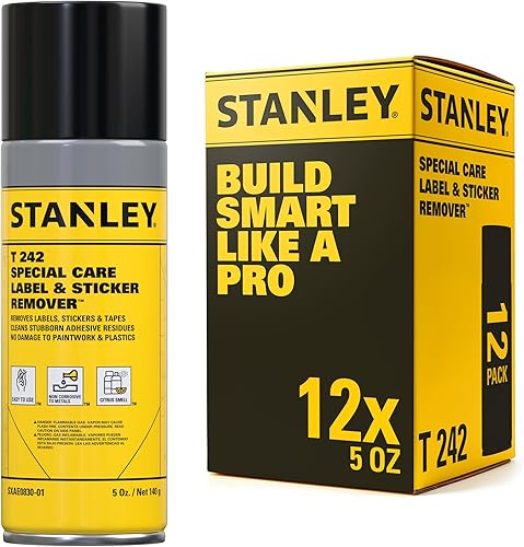 STANLEY Removedor de etiquetas y calcomanías Limpiador adhesivo de grado automotriz Elimina de forma segura los residuos de adhesivo en