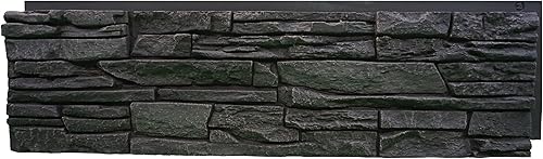 GenStone Panel de piedra apilada sintética de 41 x 11.25 pulgadas en color mineral de hierro para proyectos de mejoras para el hogar hazlo tú mismo