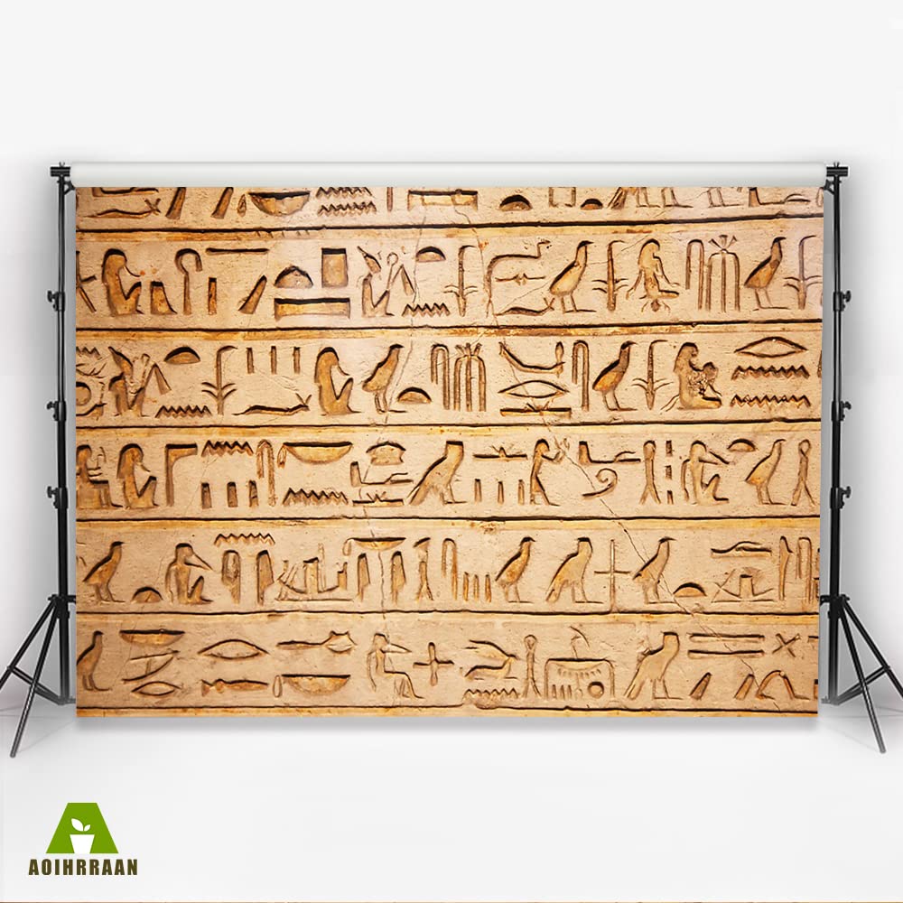 Aoihrraan 3x2,5m Antiguo Egipto Jeroglíficos Fondo Piedra Talla Pictograma Egipcio Historia Civilización Fotografía Fondo Arqueología Curso Viajes Video Brotes Retrato Fotografía Estudio Atrezzo