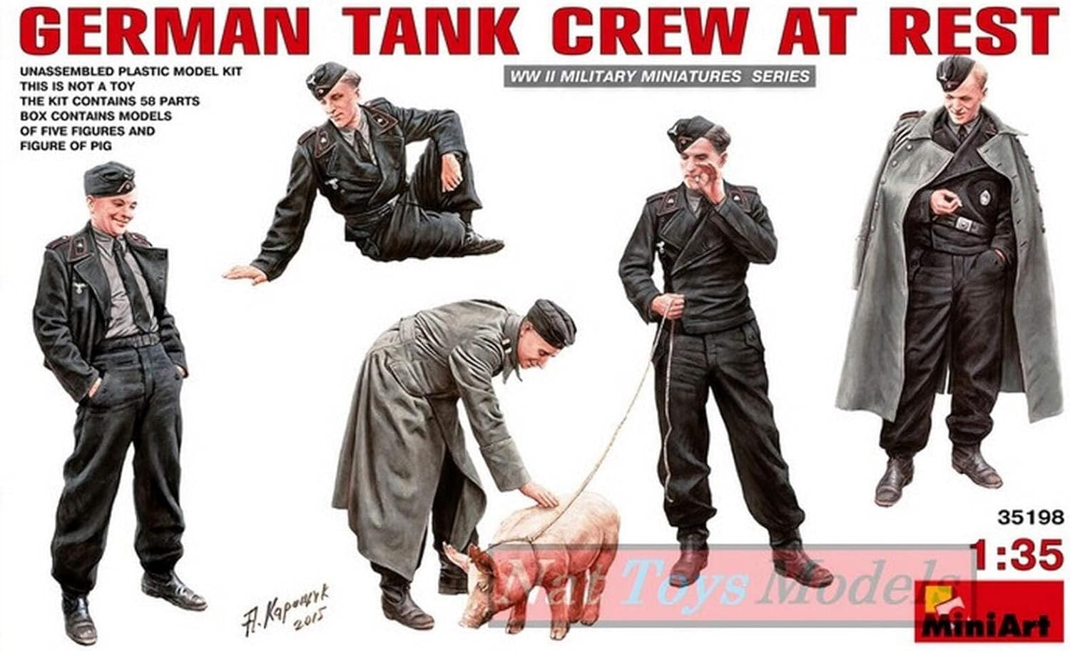 KIT DA MONTARE in Scala COMPATIBILE CON German Tank Crew at Rest KIT 1:35 MINIART MIN35198