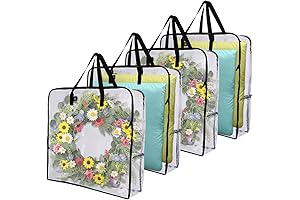 VENO 4 Pack Clear Wreath Boxes for Shipping