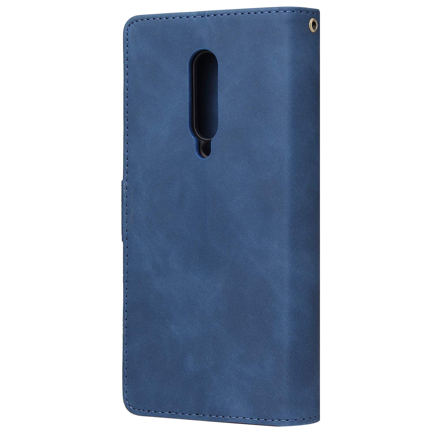 Fatcatparadise Cover Con Portafoglio Per OnePlus 7T Pro – Custodia In PU Con Chiusura Magnetica E 6 Slot, Inclusa Pellicola In Vetro Temperato (Rosso)