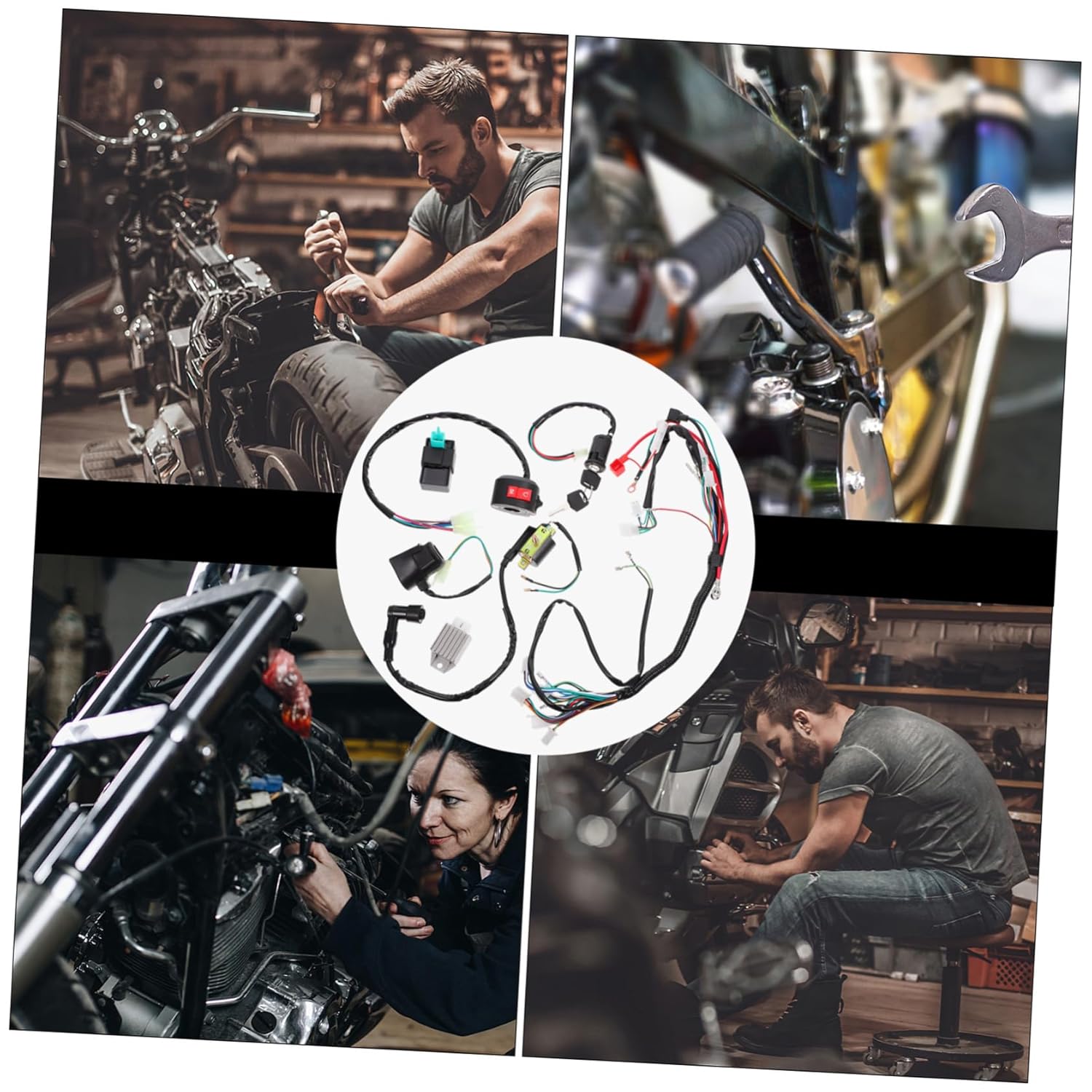 1 Set ATV Harness Coil Kit Powersports Wiring Harnesses for Electric ATV Motorcycle