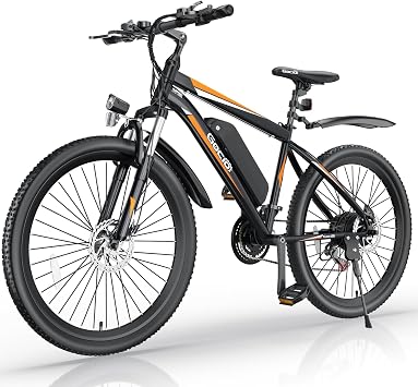 GOCIO 500W Electric Bike 26" Mountain Bicycle Adults Cruise Control Pedal Assist 48V 375Wh Battery 21-Speed E-Bike UL2849