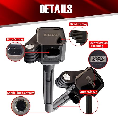 Vista 24 de Juego de 6 bobinas de encendido compatibles con Nissan Infiniti Maxima Quest Pathfinder Murano Altima Q50 QX60 FX35 3.5L V6 UF550