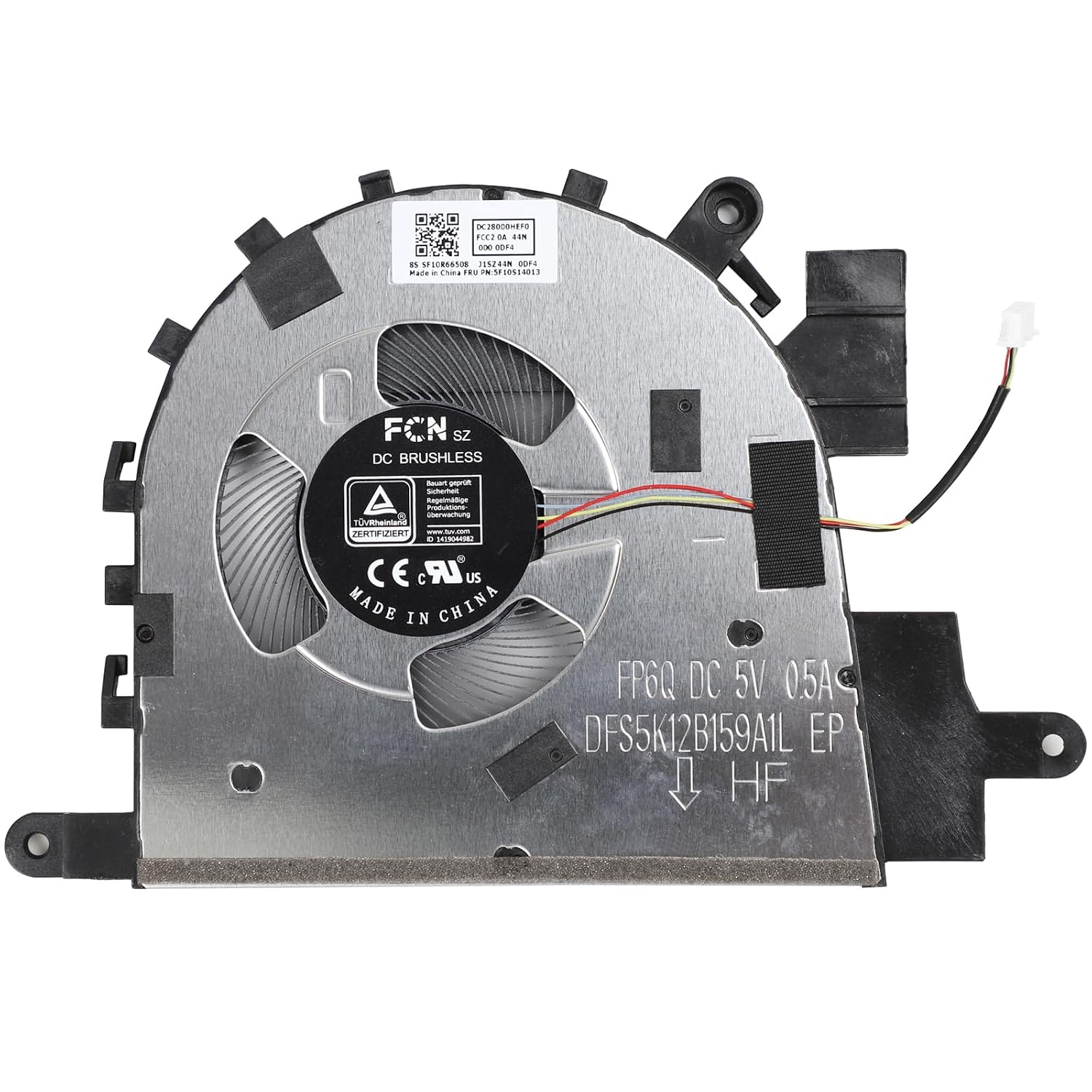 New CPU Cooling Fan Replacement for Lenovo IdeaPad 1 15IAU7 1 15ALC7 FP6Q DFS5K12B159A1L 5F10S14013 5F10S14012 DC28000HEF0 FCC2 DC5V 0.5A
