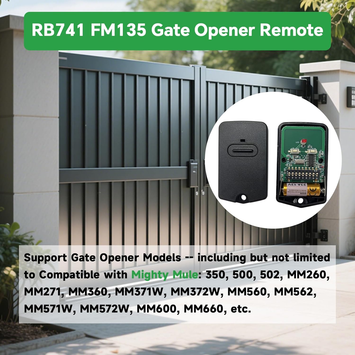 Gate Keypad for Mighty Mule Gate Opener Wireless Digital Keypad for Automatic Gate Openers Fm137 Keypad 300mhz