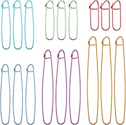 18 peças de suportes de ponto para tricô, versáteis suportes de ponto de tricô, agulhas de cabo coloridas para tricô, suprimentos de crochê, ferramentas e acessórios