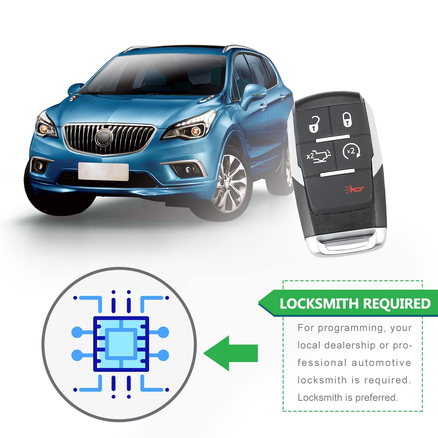Smart Key Fob Telecomando Per RAM 1500 Dodge RAM 2019-2022 - Supaland