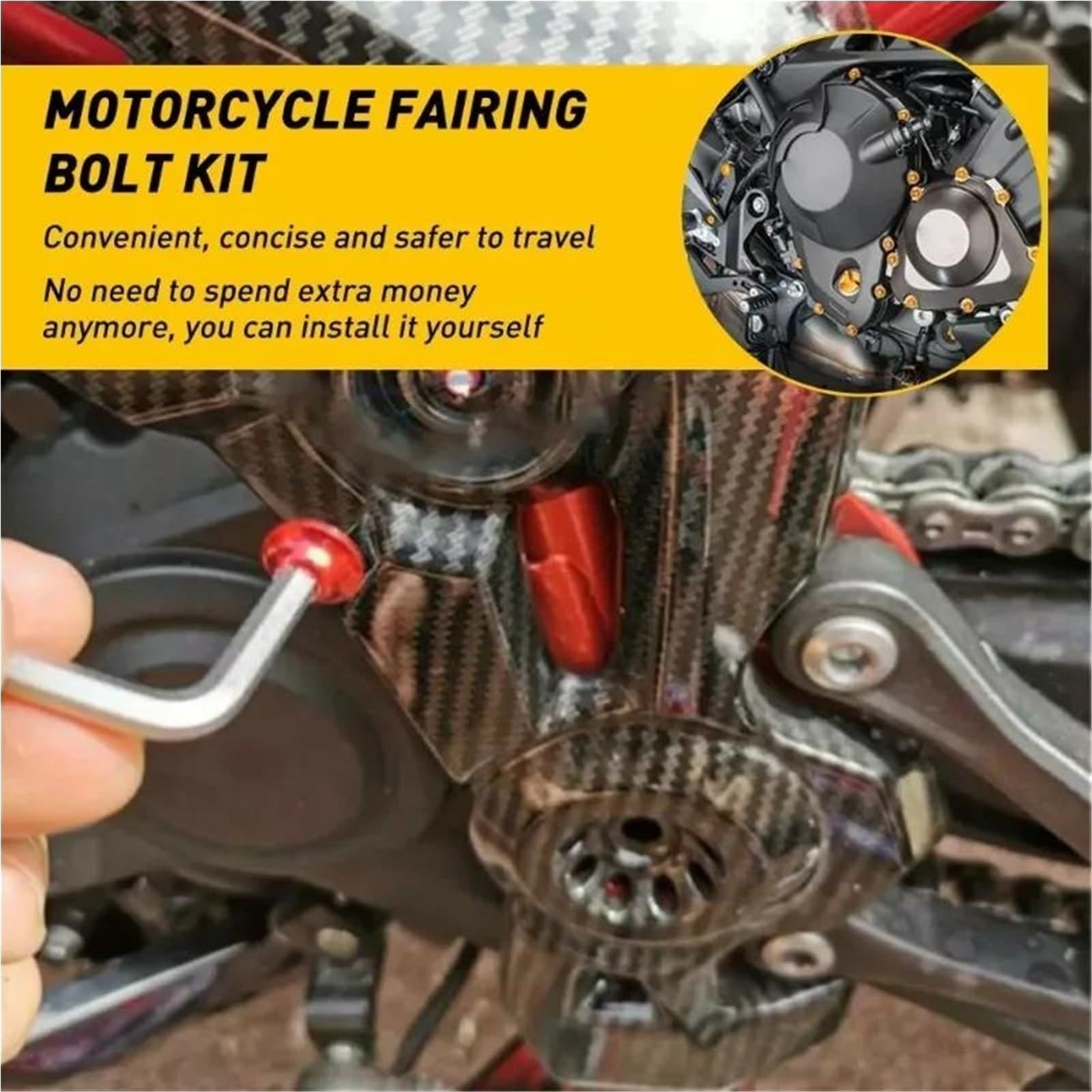 Complete Fairing Bolt Kit - Body Screws For Suzuki GSXR600, GSXR1000, GSXR1300