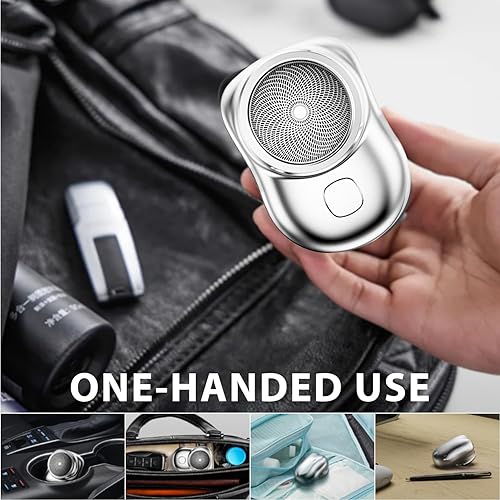 Miniatura 6 de Mini afeitadora eléctrica, mini afeitadora eléctrica portátil, mini afeitadoras para hombres para viajes (azul degradado)