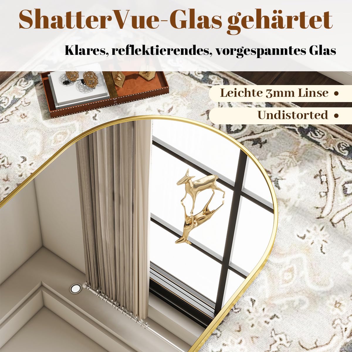 GURS - Wandspiegel - Goud - IJzer | Leen Bakker