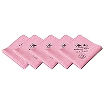 Vileda Professional, Panno in Microfibra PURmicro Active Rosso – 5 Pezzi,Alta Prestazione con Rivestimento in Poliuretano,per Vetro e Superfici Lisce,Alta Assorbenza,Asciugatura Senza Aloni,38×35 cm