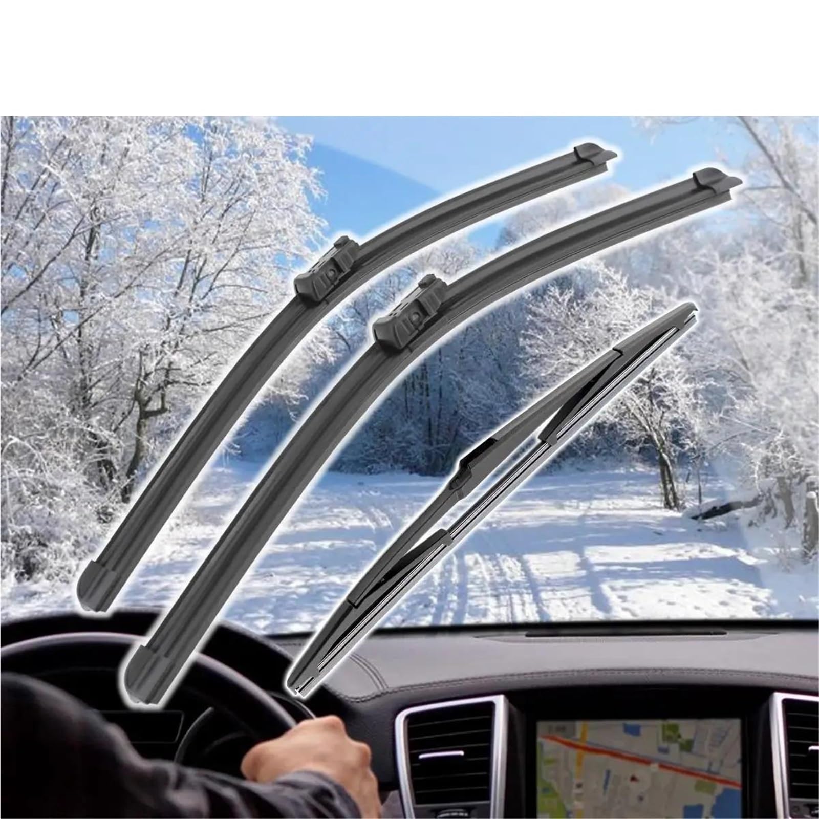 Spazzole Tergicristallo Anteriori E Posteriori Accessori Per Auto 3 Pezzi Per Hyundai Per Veracruz IX55 2006-2012 Tergicristallo