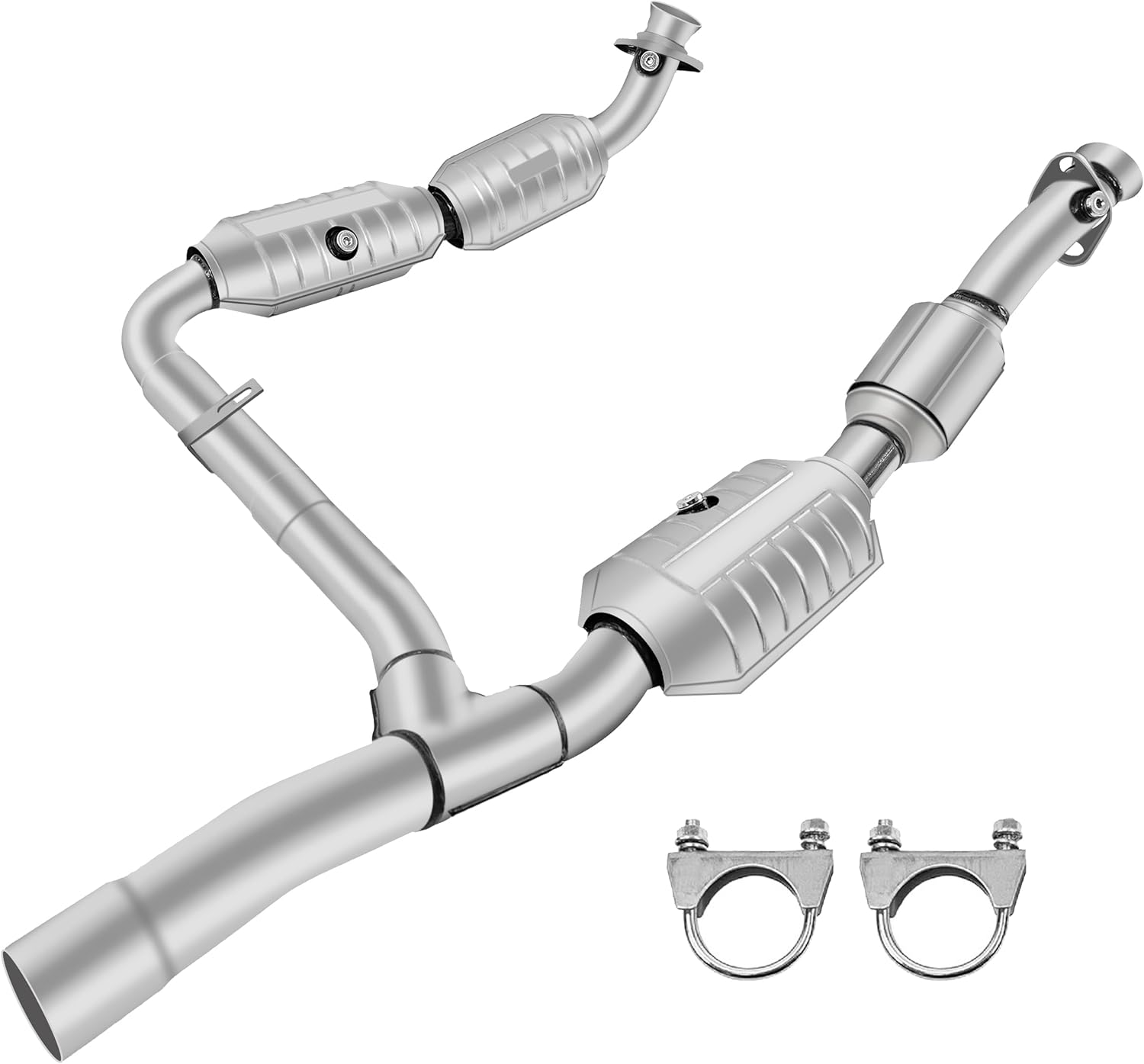 [2PC]FortunaFlow Catalytic Converter Compatible with Ford F150 2001-2003,F150 Heritage 2004 4.6L RWD,Replace 645413,30485(EPA Compliant+standard)