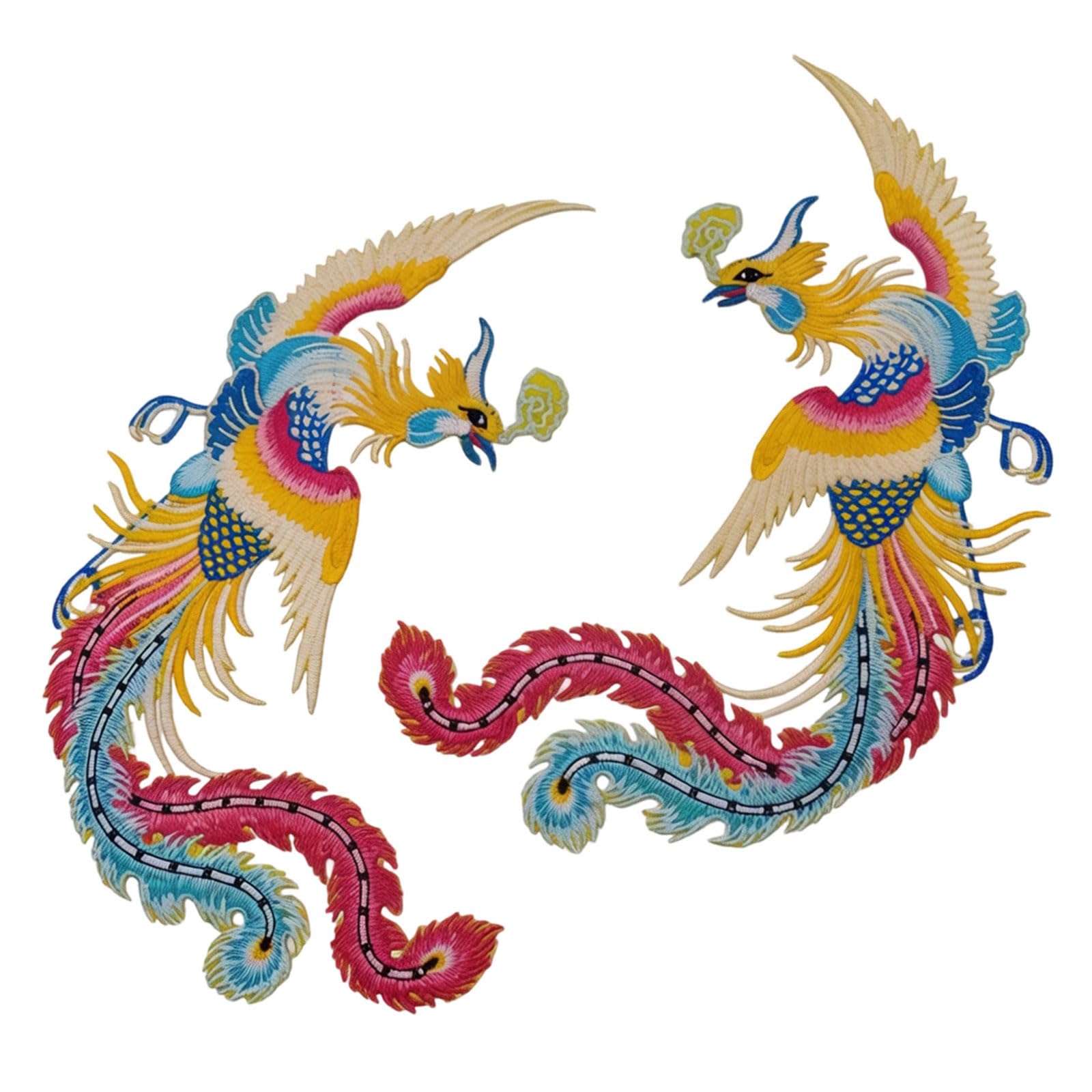 our fave Polyester Applique Bird Sew Iron on Fabric Applique for Jackets Cultural Cheongsam Costume Dressmaking Fabric Iron on Fixes for Clothing