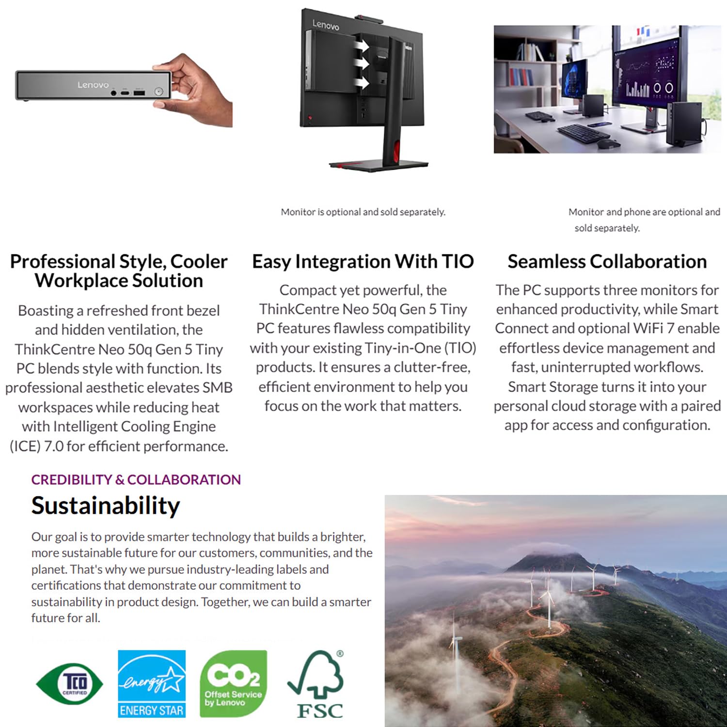 Lenovo ThinKCentre neo 50q Gen 4 Tiny 1L Business Mini komputer stacjonarny, Intel 8-Core i5-13420H (Beat i7-1355U), 16 GB DDR4 RAM, 512 GB PCIe SSD, 2 DisplayPorts, WiFi 6, Win 11 Pro, Vent-Hear