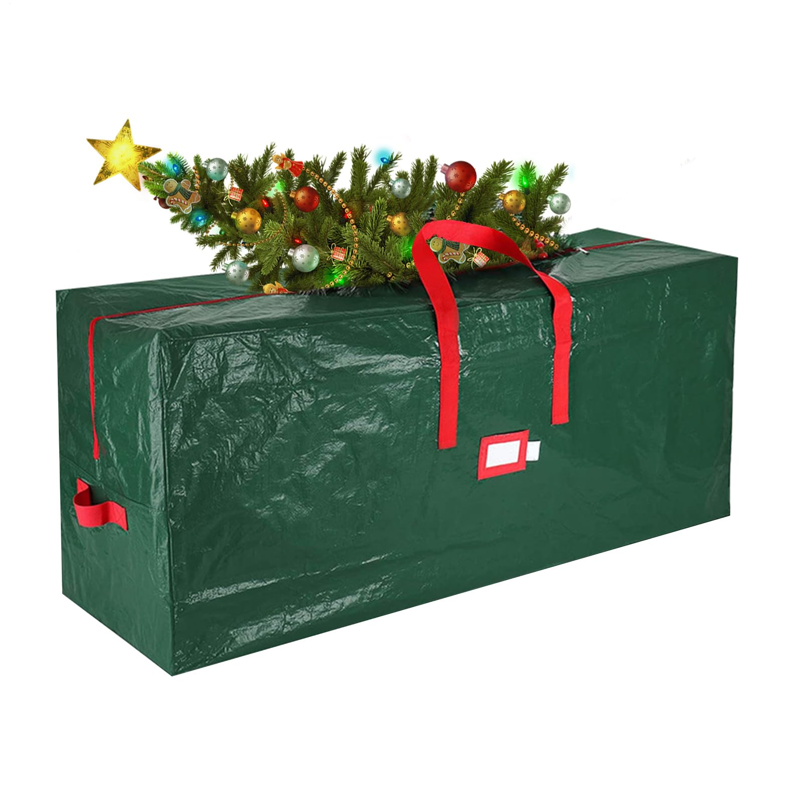 Lot de 2 sacs de rangement robustes pour sapin de Noël - Grand sac de | rangement pour arbres artificiels démontés jusqu'à 2,3 m - Poignées et fermeture éclair - Résistant aux déchirures -