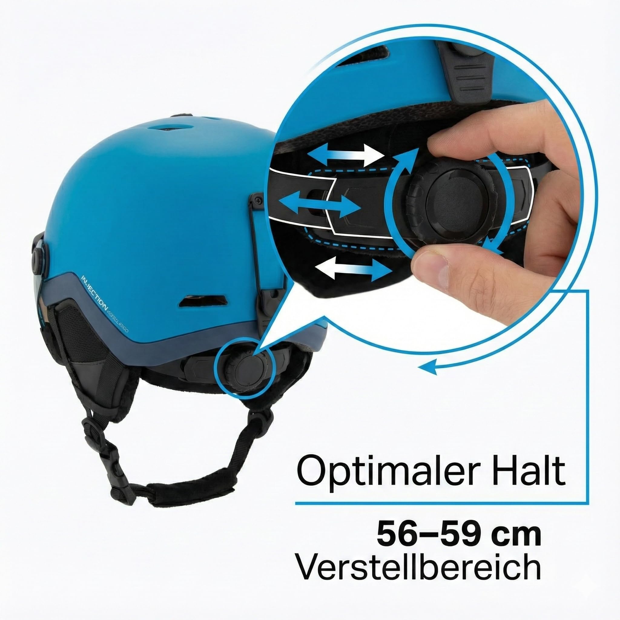 ATTABO Avens 2.0 Jr Visor dziecięcy kask narciarski z wizjerem – In-Mold, powłoka przeciwmgielna i lustrzana S2, aktywna wentylacja, do jazdy na nartach i snowboardzie 51 cm – 54 cm