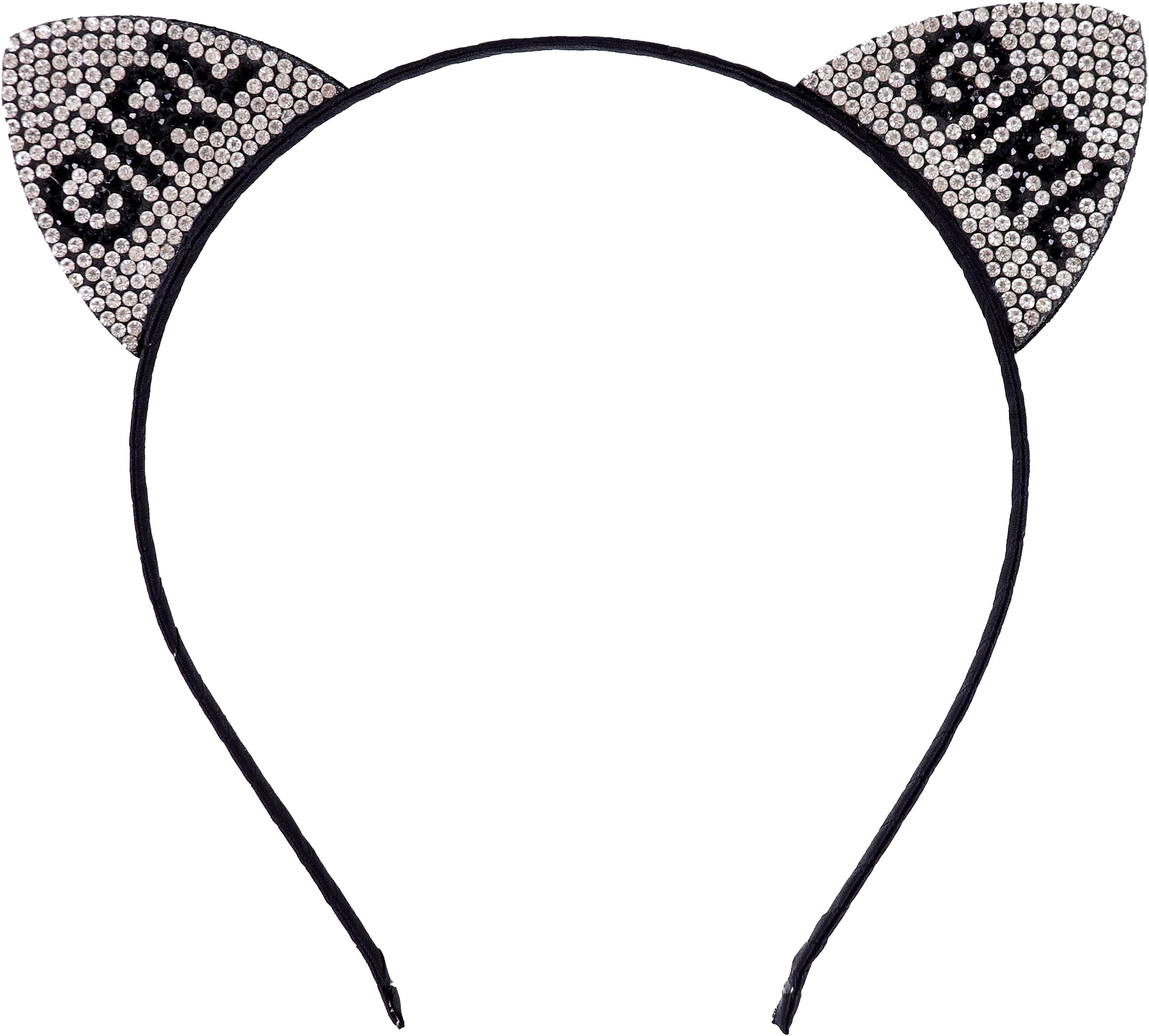 Bonnie Z. Leonardo Ladies Women Rhinestone Cat Ears Headband Headband Girl