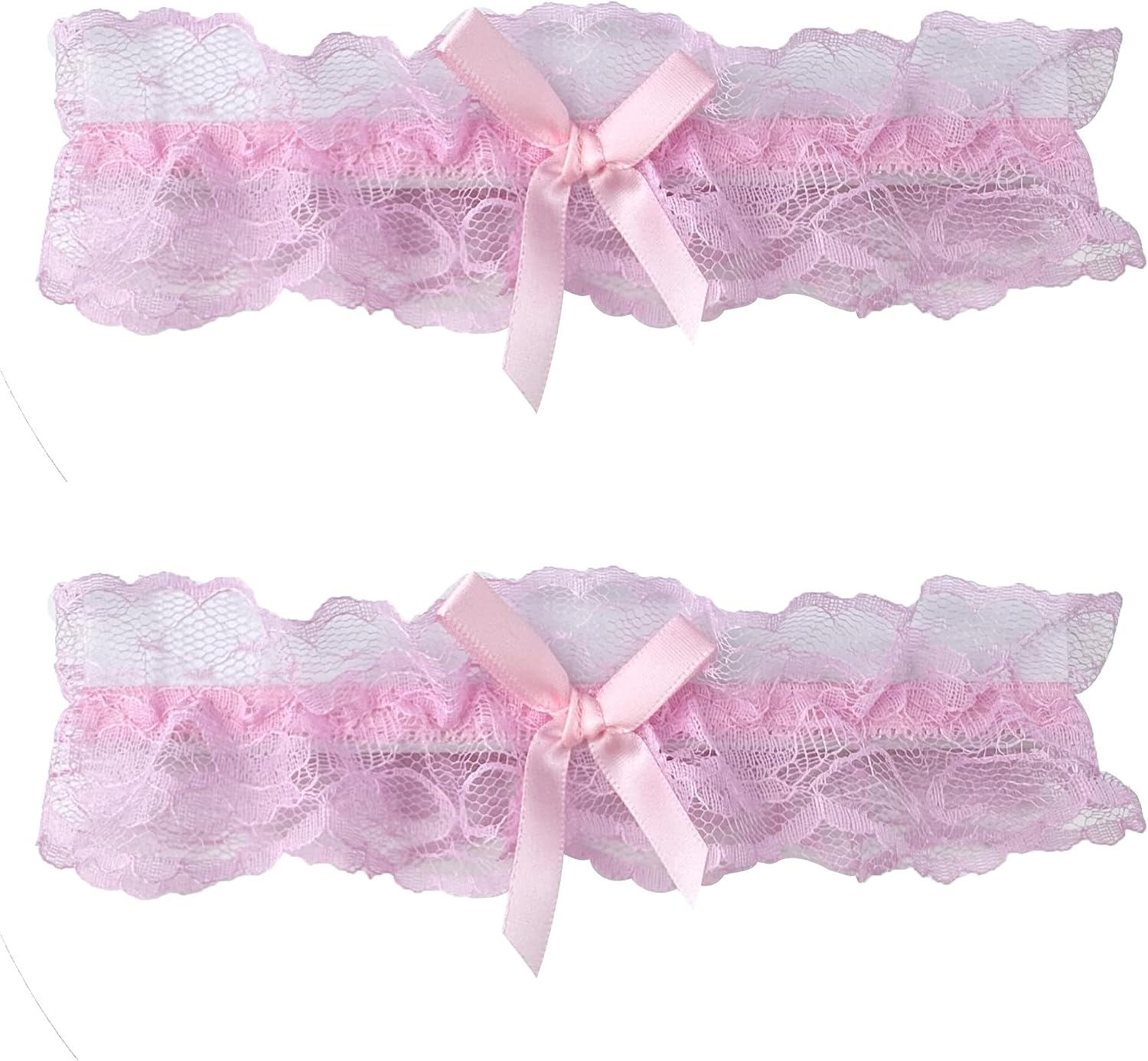YunPeng Lace Wedding Garter Bridal Bowknot Leg Garter Belt Ribbon Belt Leg Ring for Women Girls 2pcs