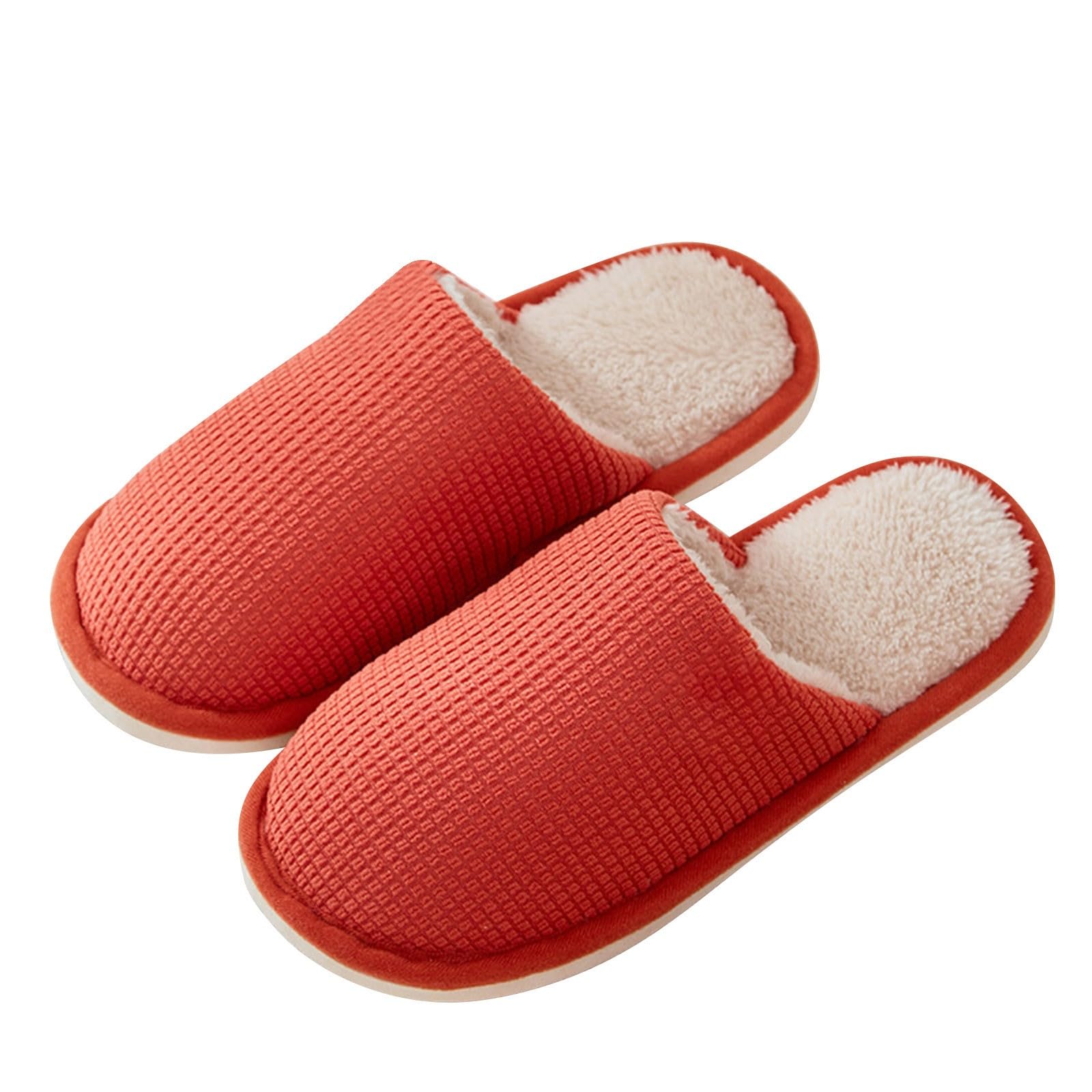 Men's Warm Lined Slippers, Men's Plush Slippers, Two-Tone Felt Slippers, Soft, Comfortable Guest Slippers, Unisex Slippers, Fashion Slippers, Non-Slip Slippers