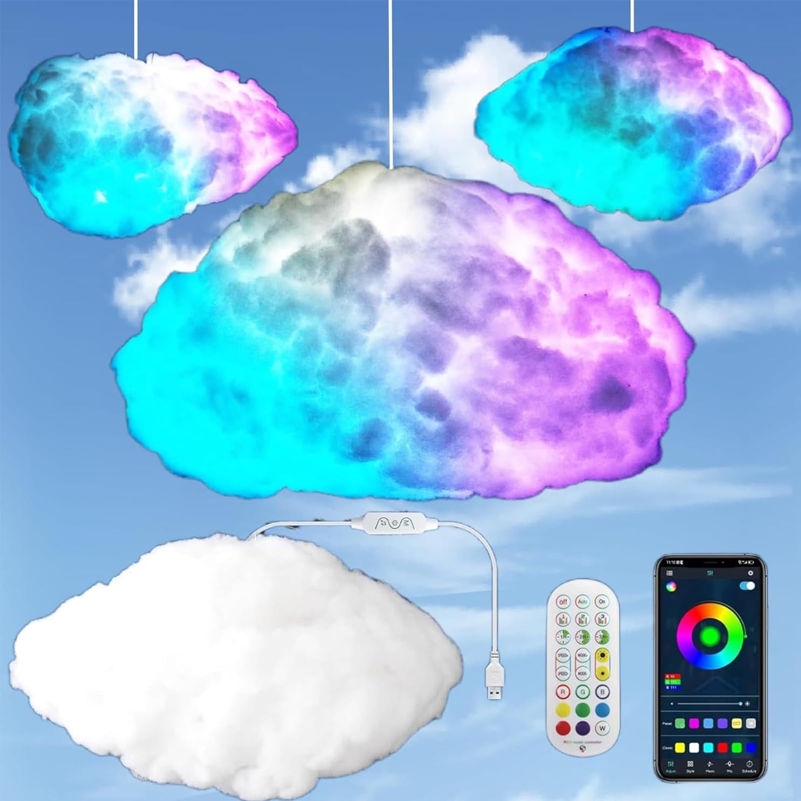 雲のようなシーリングライト Amazon.co.jp : 雲型LEDシーリングライト - ダイナミックなRGB照明装飾