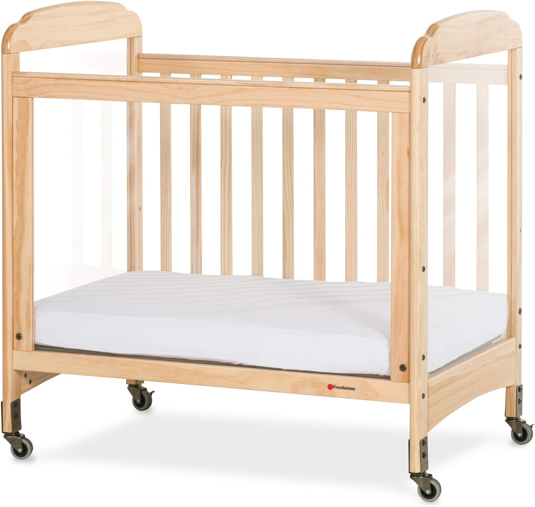 Amazon.com : Foundations Serenity 3-Panel Clearview Compact Crib, Fixed