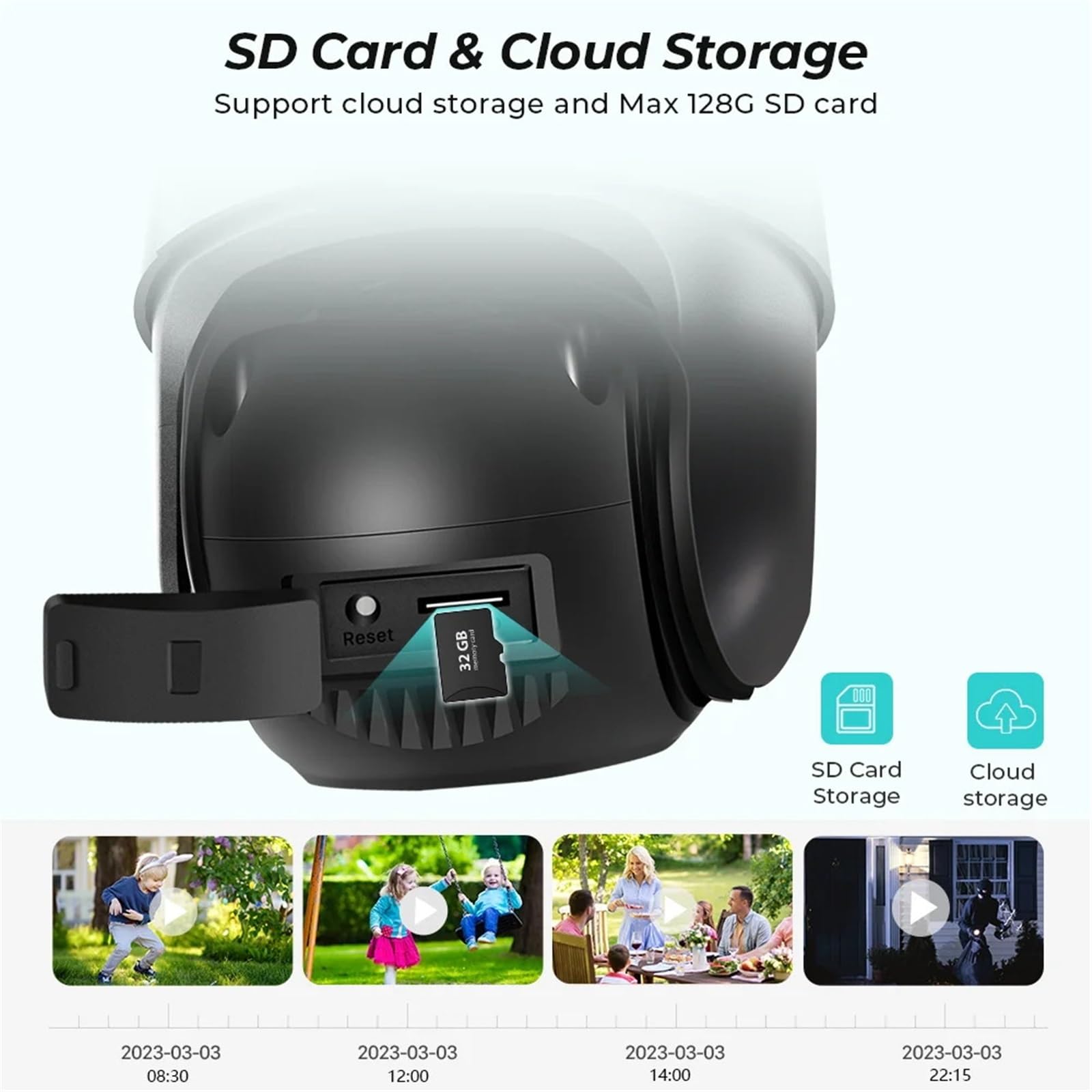 Kamera IP 6MP z podwójnym obiektywem i ekranem PTZ, kamera Wi-Fi, zewnętrzna, wodoodporna, do monitoringu wideo, policyjna lampa alarmowa,Spokój ducha zawsze(6MP Add 32G Card)