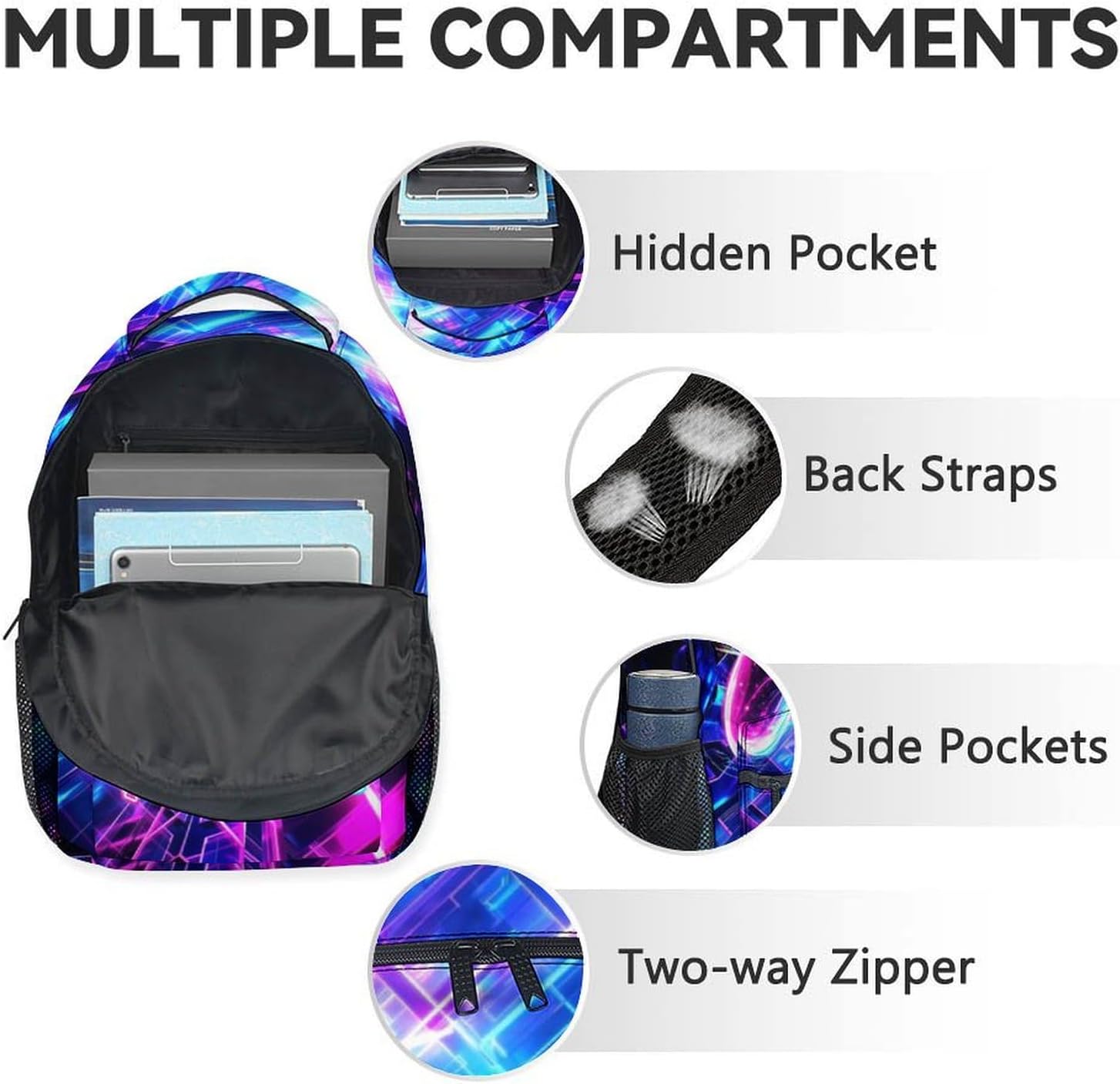 Custom Backpack with Lunch Box and Pencil Case Set, 3 in 1 School Gamer Backpacks Matching Combo, Gaming Boys Bookbag and Pencil Case Bundle