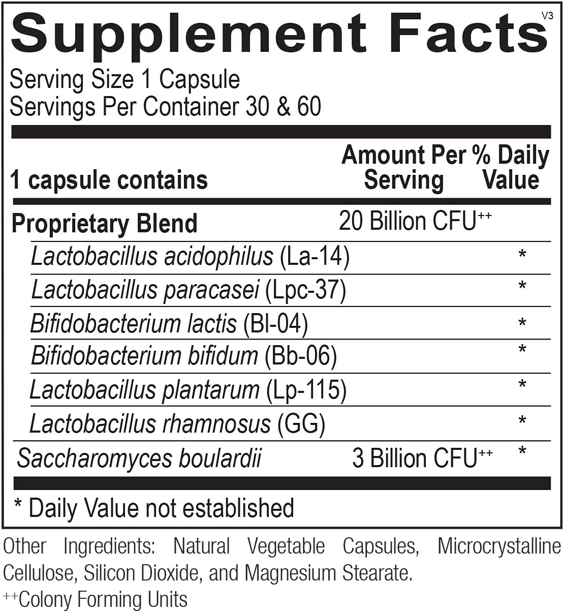 Ortho Molecular Products Biotic Capsules (30ct)