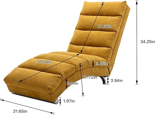 Miniatura 3 de Chaise Lounge de lino para interiores con función de masaje eléctrico, moderna silla reclinable para oficina, sala de estar o dormitorio (lino Lino