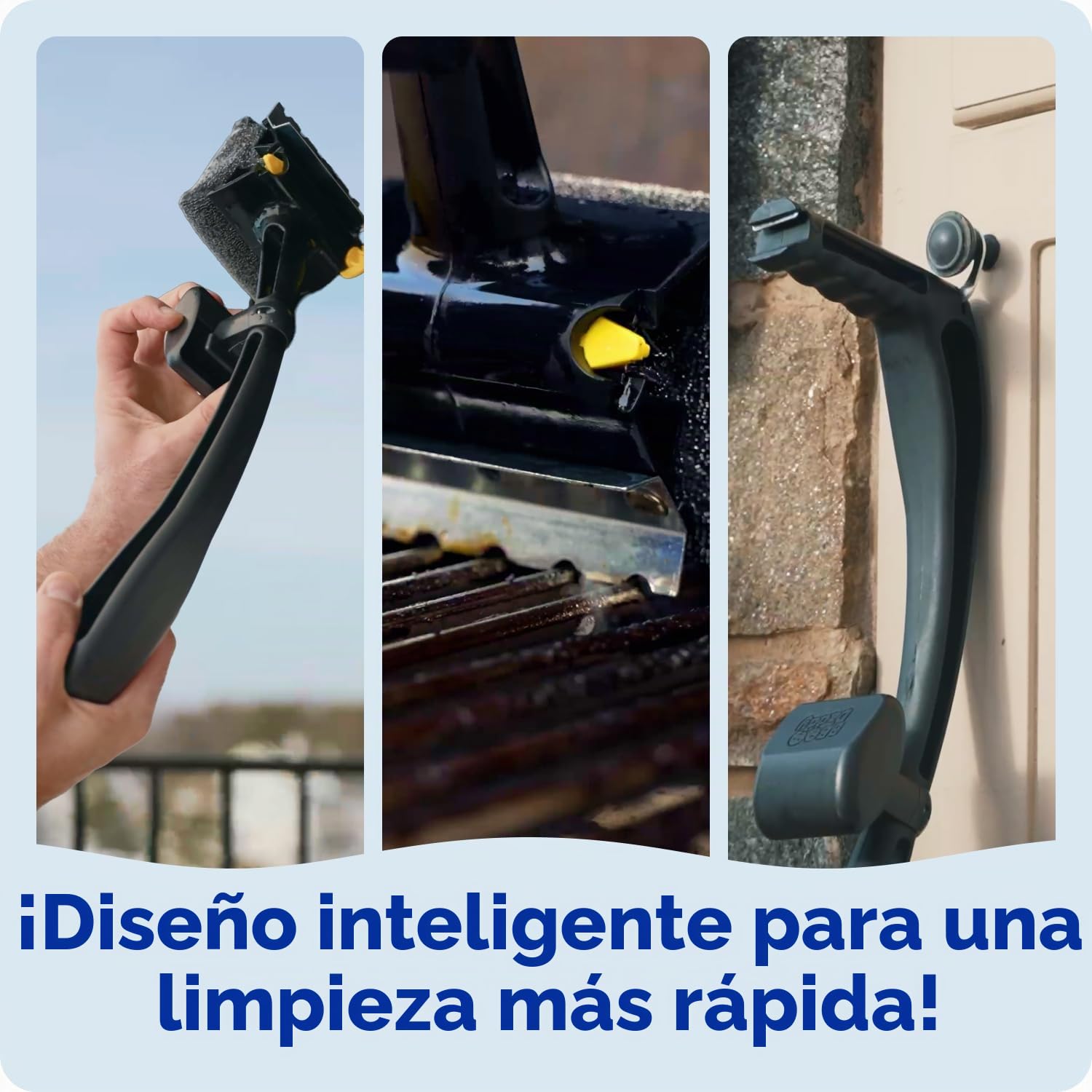 Scrub Daddy BBQ Daddy - Cepillo de Limpieza Barbacoa con Raspador y Abrebotellas, Limpiador de Parrillas de Barbacoa, Sin Cerdas de Alambre con FlexTexture, Cepillos Limpiadores para BBQ