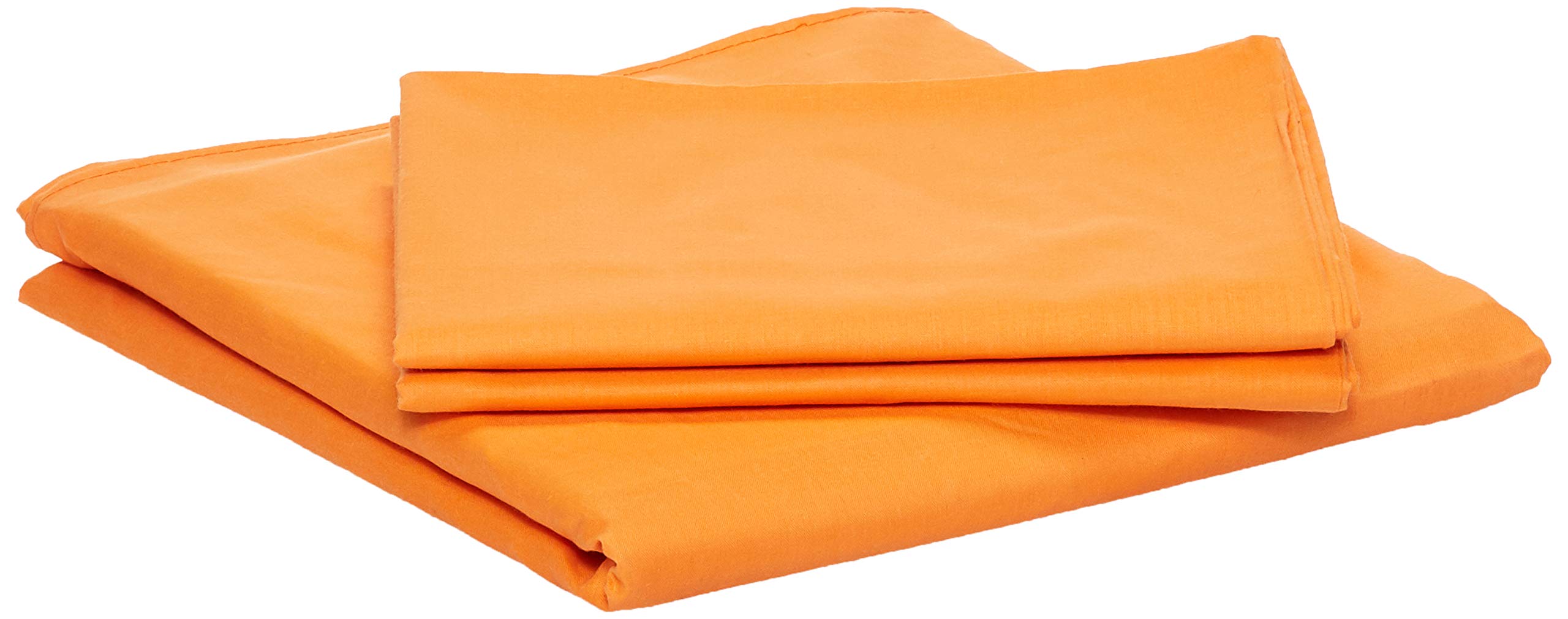 IBed home Solid Bedsheets 3 Pieces Bedding Set, King, Orange, W 29.6 X H 23.2 X D 3.4 Cm